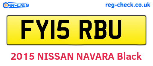 FY15RBU are the vehicle registration plates.