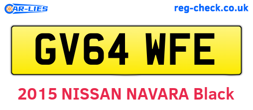 GV64WFE are the vehicle registration plates.