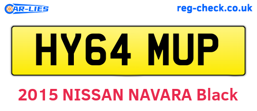 HY64MUP are the vehicle registration plates.
