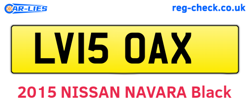 LV15OAX are the vehicle registration plates.