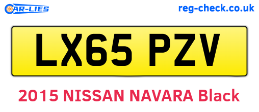 LX65PZV are the vehicle registration plates.
