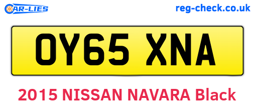 OY65XNA are the vehicle registration plates.