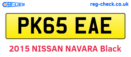 PK65EAE are the vehicle registration plates.