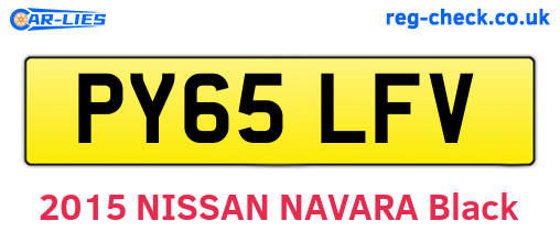 PY65LFV are the vehicle registration plates.