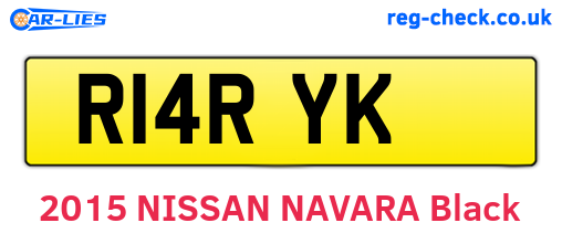 R14RYK are the vehicle registration plates.