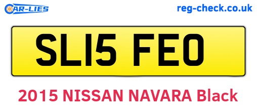 SL15FEO are the vehicle registration plates.
