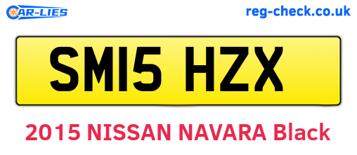 SM15HZX are the vehicle registration plates.