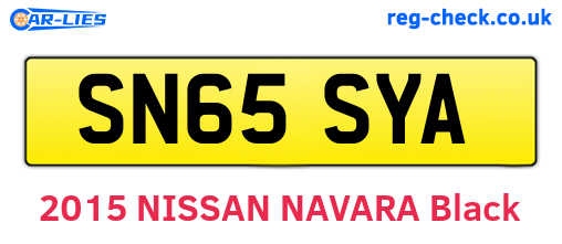 SN65SYA are the vehicle registration plates.