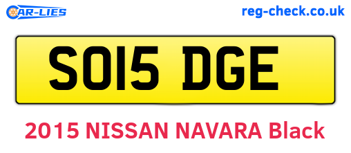 SO15DGE are the vehicle registration plates.