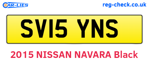 SV15YNS are the vehicle registration plates.