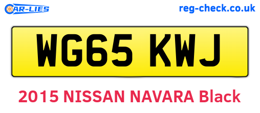 WG65KWJ are the vehicle registration plates.