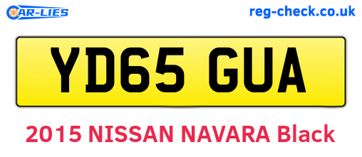 YD65GUA are the vehicle registration plates.