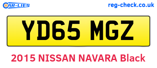 YD65MGZ are the vehicle registration plates.