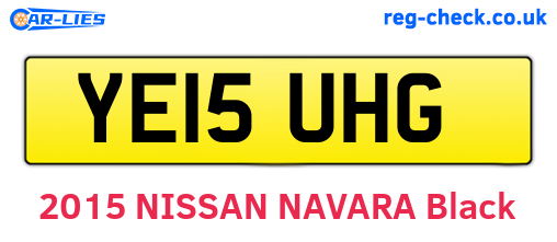 YE15UHG are the vehicle registration plates.