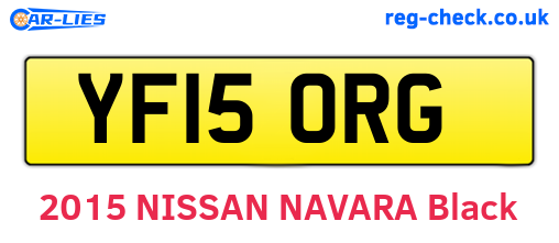 YF15ORG are the vehicle registration plates.