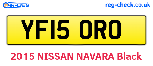 YF15ORO are the vehicle registration plates.