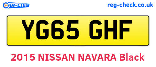YG65GHF are the vehicle registration plates.