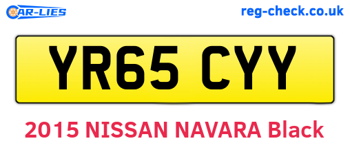 YR65CYY are the vehicle registration plates.