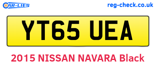 YT65UEA are the vehicle registration plates.