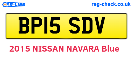 BP15SDV are the vehicle registration plates.