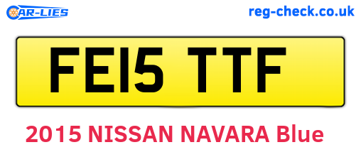 FE15TTF are the vehicle registration plates.