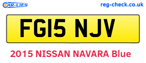 FG15NJV are the vehicle registration plates.