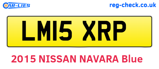 LM15XRP are the vehicle registration plates.