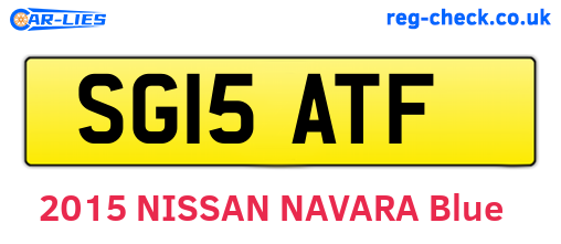 SG15ATF are the vehicle registration plates.