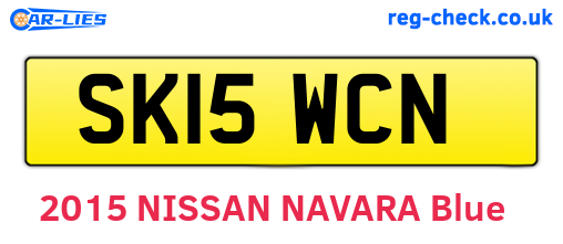 SK15WCN are the vehicle registration plates.