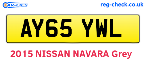 AY65YWL are the vehicle registration plates.
