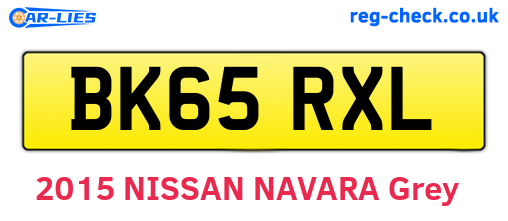 BK65RXL are the vehicle registration plates.