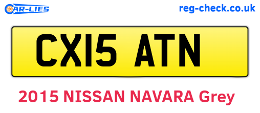 CX15ATN are the vehicle registration plates.