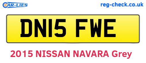 DN15FWE are the vehicle registration plates.