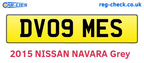 DV09MES are the vehicle registration plates.
