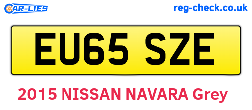 EU65SZE are the vehicle registration plates.