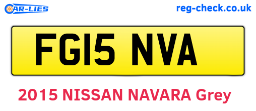 FG15NVA are the vehicle registration plates.