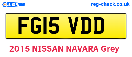 FG15VDD are the vehicle registration plates.