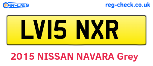 LV15NXR are the vehicle registration plates.