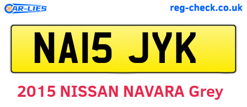 NA15JYK are the vehicle registration plates.