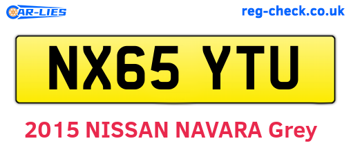 NX65YTU are the vehicle registration plates.