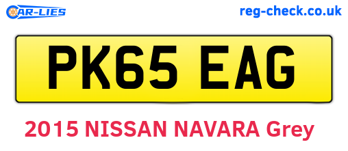 PK65EAG are the vehicle registration plates.