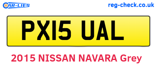 PX15UAL are the vehicle registration plates.