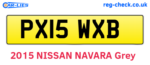 PX15WXB are the vehicle registration plates.