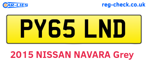 PY65LND are the vehicle registration plates.