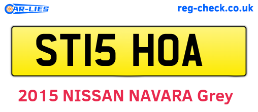 ST15HOA are the vehicle registration plates.
