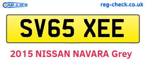 SV65XEE are the vehicle registration plates.