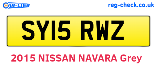 SY15RWZ are the vehicle registration plates.