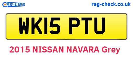 WK15PTU are the vehicle registration plates.