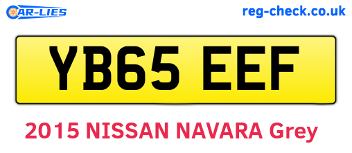 YB65EEF are the vehicle registration plates.