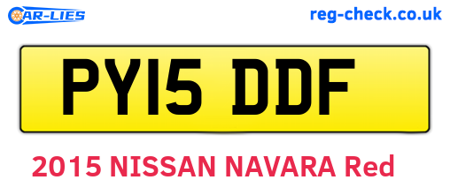 PY15DDF are the vehicle registration plates.
